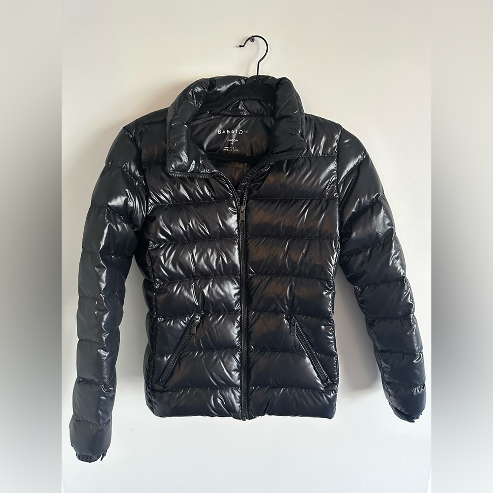 Aritzia Babaton Black Puffer Goose Down Shiny Jacket XS - Picture 10 of 10